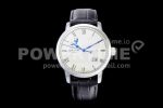 Glashutte Original Excellence Panorama Date Moon Phase SS GF White Dial on Black Leather Strap A100 Super Clone Watch