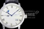 Glashutte Original Excellence Panorama Date Moon Phase SS GF White Dial on Black Leather Strap A100 Super Clone Watch - Image 4