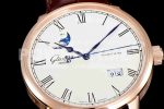 Glashutte Original Excellence Panorama Date Moon Phase SS GF 18K Rose Gold Case White Dial on Brown Leather Strap A100 Super Clone Watch - Image 5