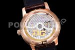 Glashutte Original Excellence Panorama Date Moon Phase SS GF 18K Rose Gold Case White Dial on Brown Leather Strap A100 Super Clone Watch - Image 8