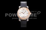 Chopard Replica Watches Happy Sport SS/RG BVF ETA Quartz Black Rubber Strap 1:1 Fake watches Super Clone Watch