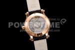 Chopard Happy Sport 33mm SS ZF 1:1 Best Edition White Textured Dial RG Bezel on Black Leather Strap MIYOTA 9015 Super Clone Watch - Image 7