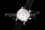 Chopard Happy Sport 33mm SS ZF 1:1 Best Edition White Textured Dial on Black Leather Strap MIYOTA 9015 Super Clone Watch - Image 3