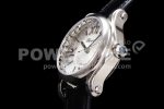 Chopard Happy Sport 33mm SS ZF 1:1 Best Edition White Textured Dial on Black Leather Strap MIYOTA 9015 Super Clone Watch - Image 6