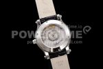 Chopard Happy Sport 33mm SS ZF 1:1 Best Edition White Textured Dial on Black Leather Strap MIYOTA 9015 Super Clone Watch - Image 7