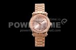 Chopard Replica Watches Happy Sport Diamonds Bezel RG Dial Bracelet YF 9015 1:1 Fake watches Super Clone Watch