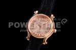 Chopard Replica Watches Happy Sport RG Dial Black Leather Strap YF 9015 1:1 Fake watches Super Clone Watch - Image 3