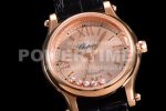 Chopard Replica Watches Happy Sport RG Dial Black Leather Strap YF 9015 1:1 Fake watches Super Clone Watch - Image 5