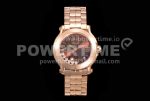 Chopard Happy Sport Automatic RG 30mm YF 1:1 Best Edition Brown Dial on RG Bracelet Super Clone Watch