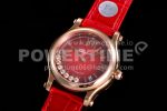 Chopard Happy Sport 33mm RG ZF 1:1 Best Edition Red Dial on Red Leather Strap MIYOTA 9015 Super Clone Watch - Image 3
