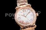 Chopard Happy Motion Auto RG 36mm YF 1:1 Best Edition Drill Ring White Dial RG Bracelet A2892 Super Clone Watch - Image 2