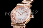 Chopard Happy Motion Auto RG 36mm YF 1:1 Best Edition Drill Ring White Dial RG Bracelet A2892 Super Clone Watch - Image 3