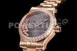 Chopard Happy Motion Auto RG 36mm YF 1:1 Best Edition Drill Ring White Dial RG Bracelet A2892 Super Clone Watch - Image 3
