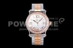 Chopard Happy Motion Auto RG 36mm YF 1:1 Best Edition Drill Ring White Dial RG Bracelet A2892 Super Clone Watch