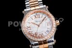 Chopard Happy Motion Auto RG 36mm YF 1:1 Best Edition Drill Ring White Dial RG Bracelet A2892 Super Clone Watch - Image 2