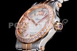 Chopard Happy Motion Auto RG 36mm YF 1:1 Best Edition Drill Ring White Dial RG Bracelet A2892 Super Clone Watch - Image 6