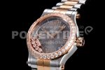 Chopard Happy Motion Auto RG 36mm YF 1:1 Best Edition Drill Ring White Dial RG Bracelet A2892 Super Clone Watch - Image 3