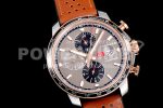 Chopard Mille Miglia 168571 SS/RG V7F 1:1 Best Edition Gray Dial on Brown Gummy Strap A7750 Super Clone Watch - Image 2