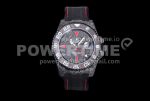 Rolex GMT DIW Carbon OMF Best Edition Black/Red Black Dial on Black Nylon Strap SA3186 CHS Super Clone Watch
