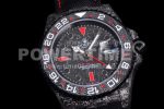 Rolex GMT DIW Carbon OMF Best Edition Black/Red Black Dial on Black Nylon Strap SA3186 CHS Super Clone Watch - Image 5