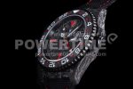Rolex GMT DIW Carbon OMF Best Edition Black/Red Black Dial on Black Nylon Strap SA3186 CHS Super Clone Watch - Image 10