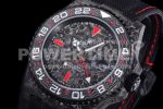 Rolex GMT DIW Carbon OMF Best Edition Black/Red Black Dial on Black Nylon Strap SA3186 CHS Super Clone Watch - Image 7