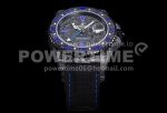 Rolex GMT DIW Carbon OMF Best Edition Black/Blue Black Dial on Black Nylon Strap SA3186 CHS Super Clone Watch - Image 6
