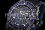 Rolex GMT DIW Carbon OMF Best Edition Black/Blue Black Dial on Black Nylon Strap SA3186 CHS Super Clone Watch - Image 7