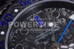 Rolex GMT DIW Carbon OMF Best Edition Black/Blue Black Dial on Black Nylon Strap SA3186 CHS Super Clone Watch - Image 9