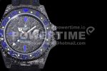 Rolex GMT DIW Carbon OMF Best Edition Black/Blue Black Dial on Black Nylon Strap SA3186 CHS Super Clone Watch - Image 4