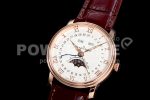 Blancpain Villeret 6654 RG Complicated Function OMF 1:1 Best Edition White Dial on Brown Leather Strap A6654 Super Clone Watch V3 - Image 3