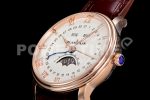 Blancpain Villeret 6654 RG Complicated Function OMF 1:1 Best Edition White Dial on Brown Leather Strap A6654 Super Clone Watch V3 - Image 6