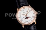 Blancpain Villeret 6654 RG Complicated Function OMF 1:1 Best Edition White Dial on Black Leather Strap A6654 Super Clone Watch V3 - Image 2