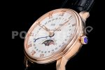Blancpain Villeret 6654 RG Complicated Function OMF 1:1 Best Edition White Dial on Black Leather Strap A6654 Super Clone Watch V3 - Image 6
