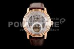Blancpain Fantasy Tourbillon RG Gray Skeleton Dial on Brown Leather Strap Super Clone Watch