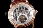 Blancpain Fantasy Tourbillon RG Gray Skeleton Dial on Brown Leather Strap Super Clone Watch - Image 3