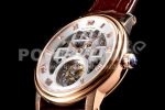 Blancpain Fantasy Tourbillon RG Gray Skeleton Dial on Brown Leather Strap Super Clone Watch - Image 4