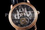 Blancpain Fantasy Tourbillon RG Black Skeleton Dial on Black Leather Strap Super Clone Watch - Image 2