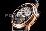 Blancpain Fantasy Tourbillon RG Black Skeleton Dial on Black Leather Strap Super Clone Watch - Image 5