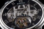 Blancpain Fantasy Tourbillon SS Black Skeleton Dial on Black Leather Strap Super Clone Watch - Image 4