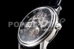 Blancpain Fantasy Tourbillon SS Black Skeleton Dial on Black Leather Strap Super Clone Watch - Image 5