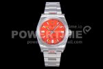 Rolex Oyster Perpetual 36mm 126000 EWF 1:1 Best Edition 904L Steel Red Dial on SS Bracelet SA3230 Super Clone Watch
