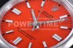 Rolex Oyster Perpetual 36mm 126000 EWF 1:1 Best Edition 904L Steel Red Dial on SS Bracelet SA3230 Super Clone Watch - Image 8