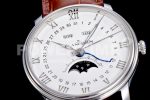 Blancpain Villeret 6654 SS Complicated Function OMF 1:1 Best Edition White Dial on Brown Leather Strap A6654 Super Clone Watch V3 - Image 5