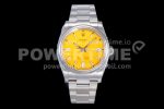 Rolex Oyster Perpetual 36mm 126000 EWF 1:1 Best Edition 904L Steel Yellow Dial on SS Bracelet SA3230 Super Clone Watch