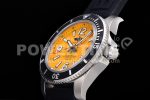 Breitling Superocean Automatic 44 TF 1:1 Best Edition Yellow Dial Black Bezel on Black Rubber Strap A2824 Super Clone Watch - Image 6