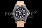 Breitling Avenger GMT 45mm DLC GF 1:1 Best Edition Black Dial on Light Brown Nylon Strap A2836 Super Clone Watch