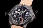 Breitling Avenger GMT 45mm DLC GF 1:1 Best Edition Black Dial on Light Brown Nylon Strap A2836 Super Clone Watch - Image 3