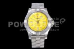 Breitling Avenger II Seawolf SS GF 1:1 Best Edition Yellow Stick Dial on SS Bracelet A2824 Super Clone Watch V2