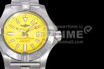 Breitling Avenger II Seawolf SS GF 1:1 Best Edition Yellow Stick Dial on SS Bracelet A2824 Super Clone Watch V2 - Image 4